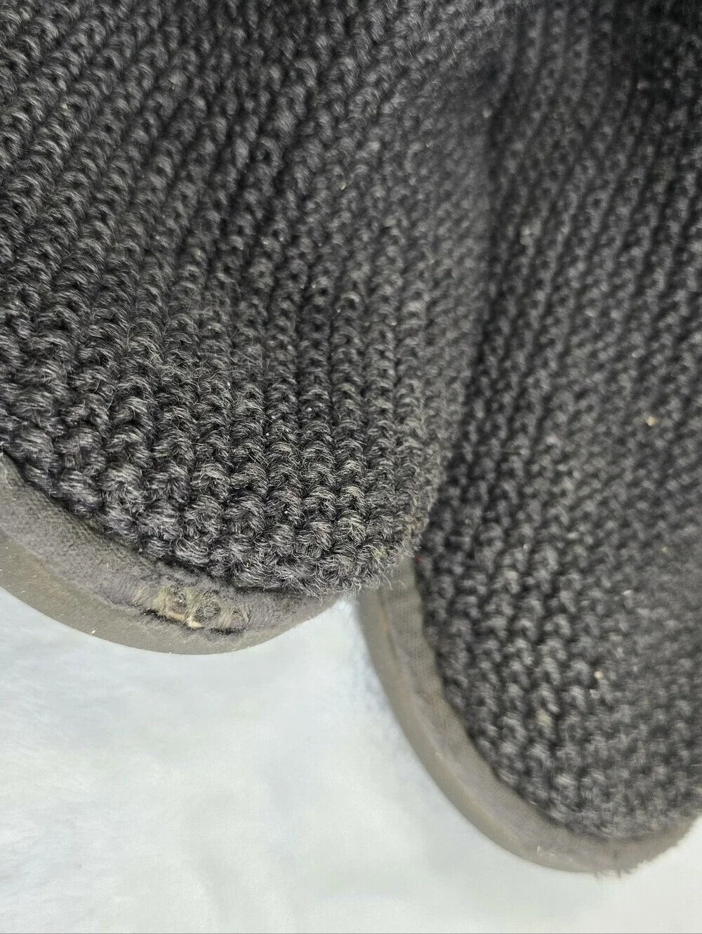 UGG Classic Argyle Knit Tall Sweater Boots Gray Womens size 9 See Description